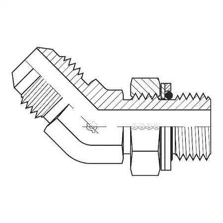 Adaptall 9058-0808 Hose Adapter,1/2",Jic,1/2",Bspp