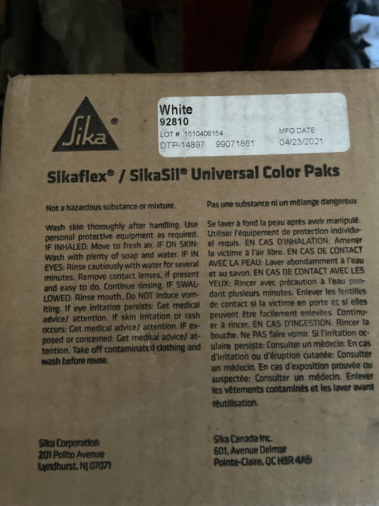 (16) SIKA / SIKASIL UNIVERSAL COLOR PAKS WHITE 92810