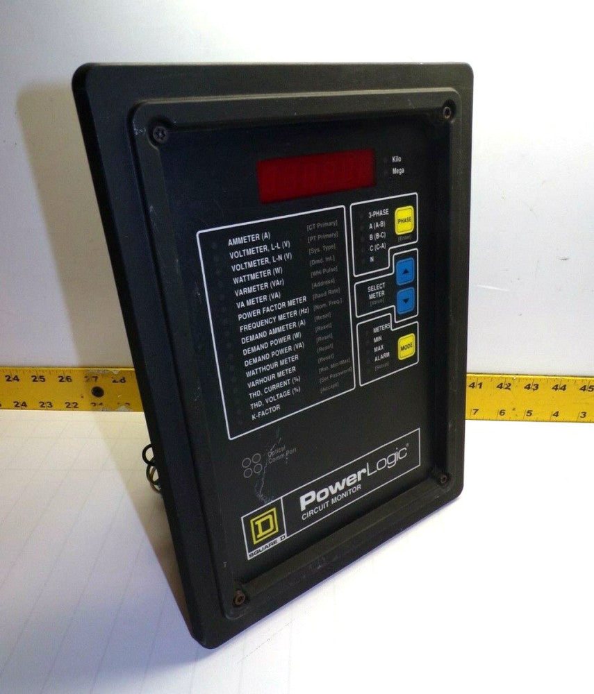 SQUARE D POWER LOGIC CIRCUIT MONITOR  3020/CM-2150 WITH 3090/VPM-277-C1
