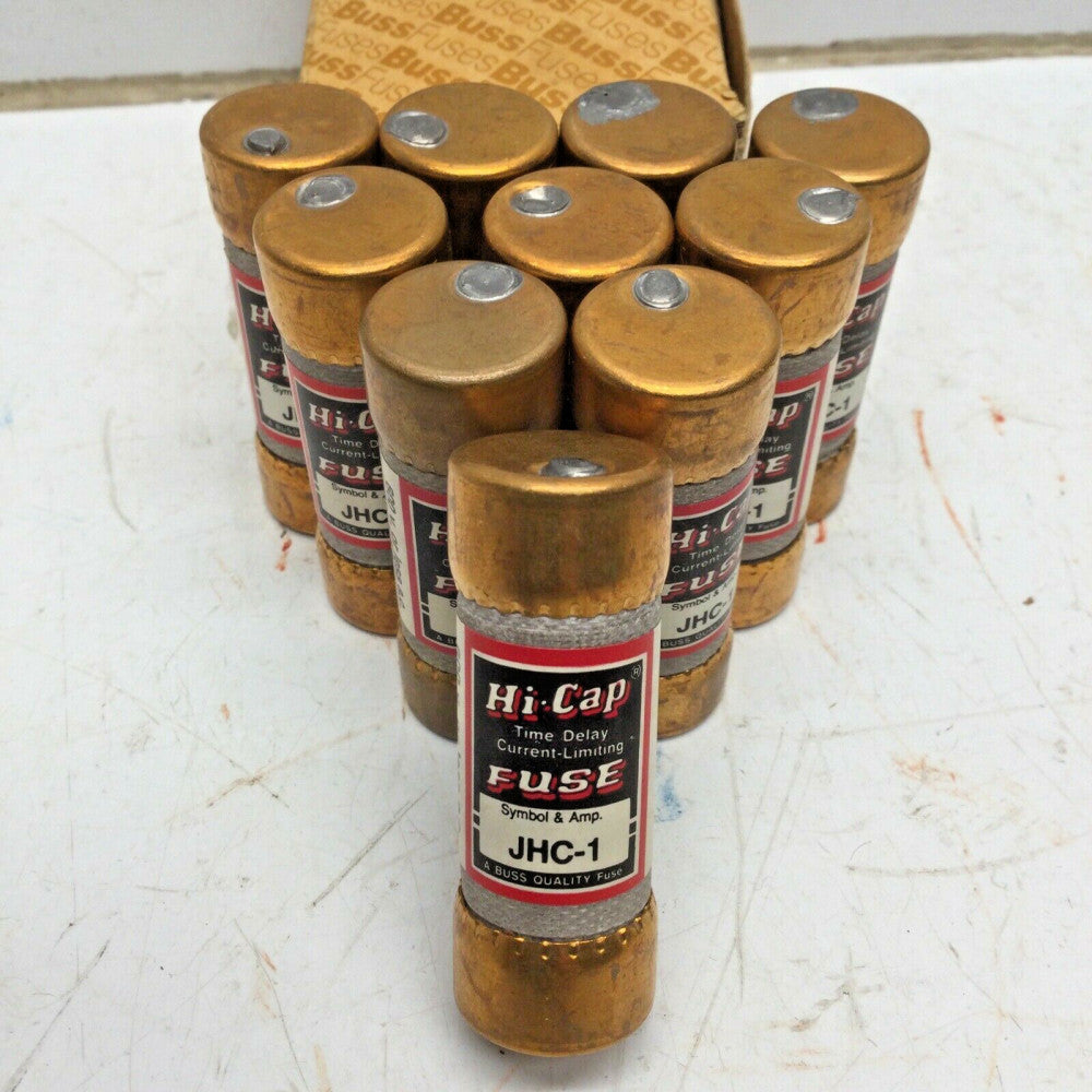 BUSS BUSSMANN JHC-1 Time Delay Class J Fuse 1 AMP 600VAC (LOT of 10)