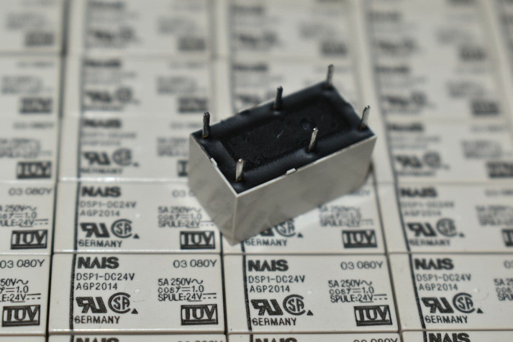[Box of 50] Matsushita Panasonic DSP1-DC24V Power Relay 6-Pin DSP Relay DSP1-24