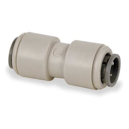 John Guest Pi-0408-S Union Adapter, 1/4 In Tube Size, Acetal, Gray, 10 Pk