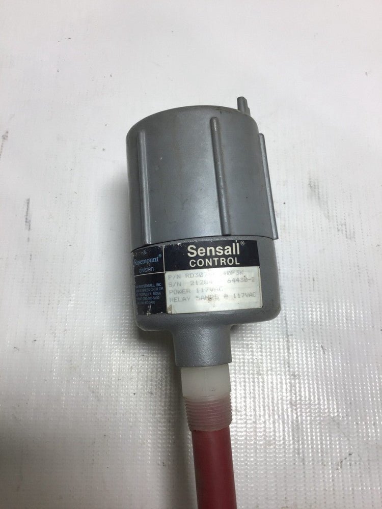Rosemount RD307SKE40F3K Sensall Control Liquid Level Switch 117VAC 5Amps