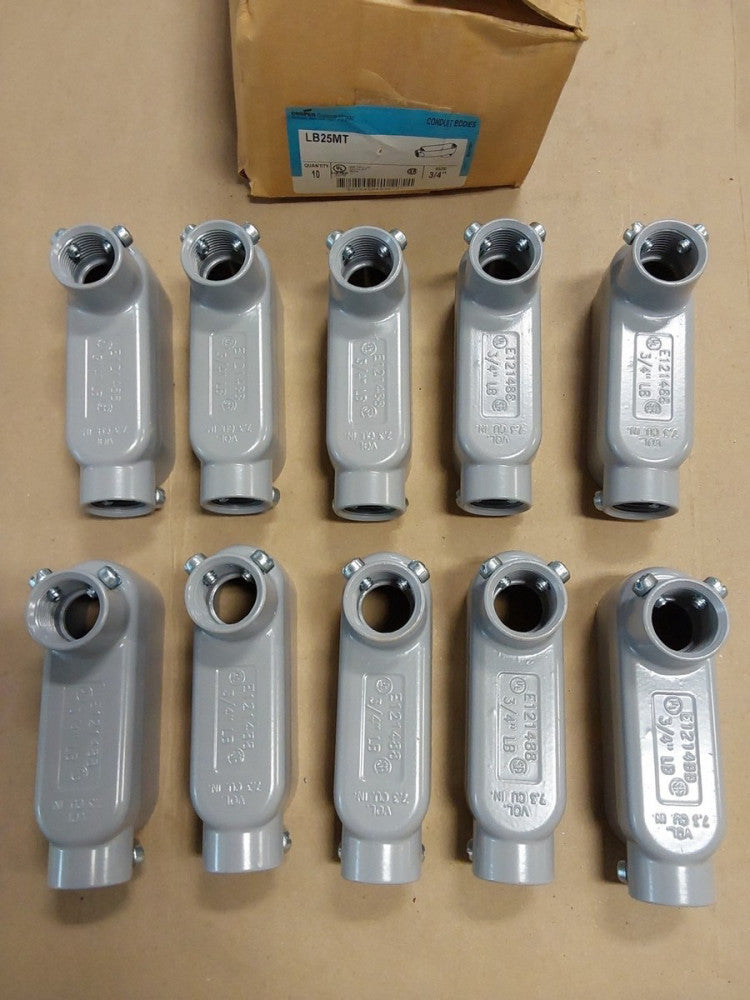 Crouse-Hinds LB25MT 3/4 inch Type LB Aluminum Conduit Outlet Body (Box Of 10) 