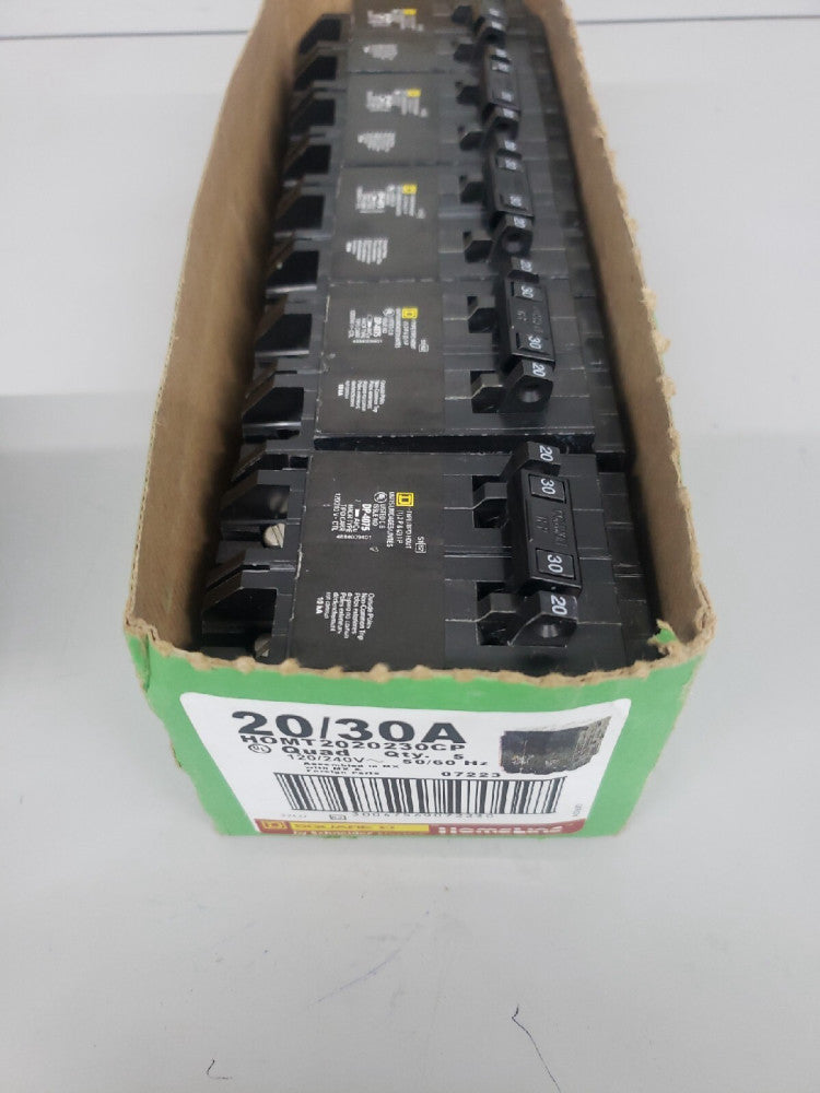 1- new Square D Homeline Double Pole 30a  2-120v Combination Tandem HOMT2020230