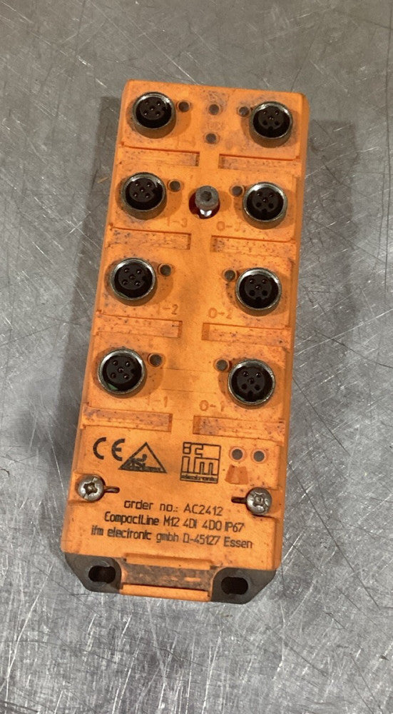ORANGE 1PC NOS IFM AC2412 Module #T6  M12 4DI 4D0 IP67