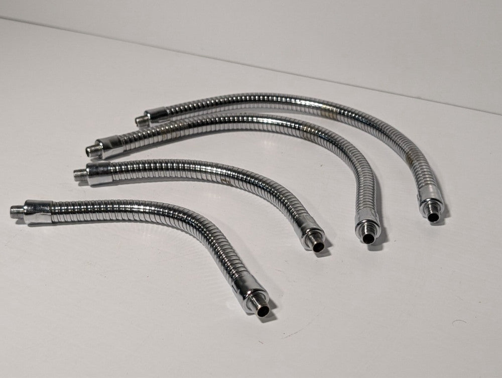 Lot of 4 universal positioning tubes, metal flexible conduit, 2 are 15" long