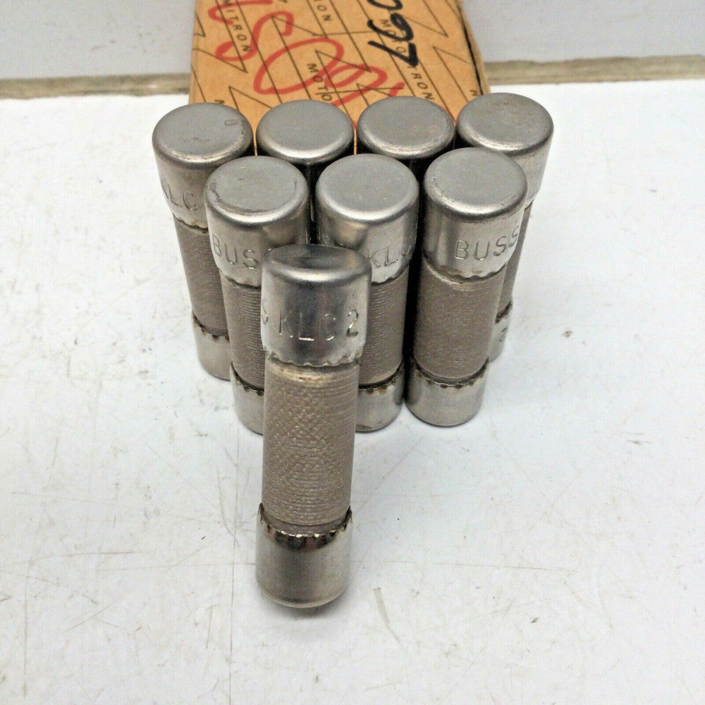 BUSSMANN BUSS KLC 2 LIMITRON FUSE 2 AMP 600VAC(LOT of 8)