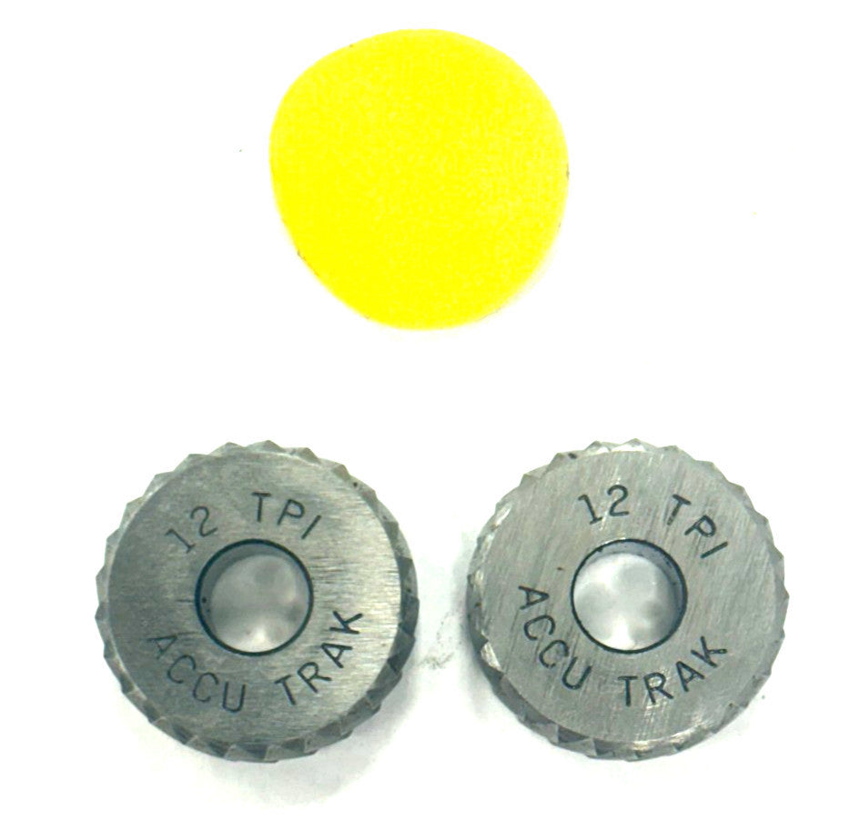 ACCU TRAK TOOL 12 TPI KNURLING WHEEL 3/4 X 1/4 X 1/4" LOT OF 2