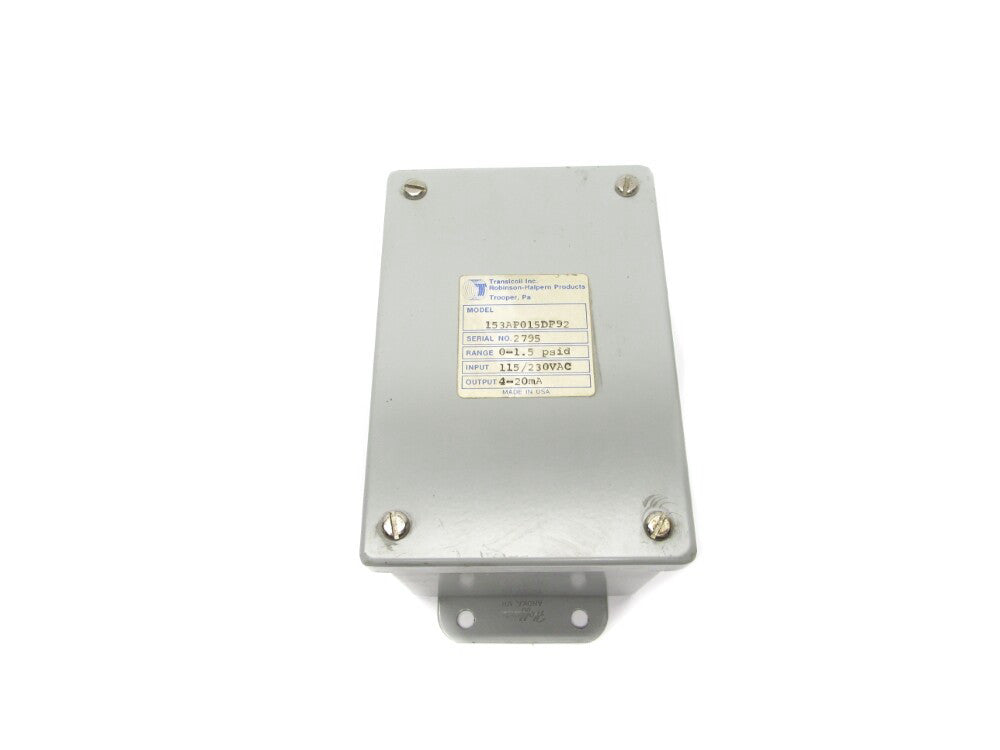 TRANSCOIL 153AP015DF92 0-1.5PSID, 115-230VAC (AS PICTURED) NSNP