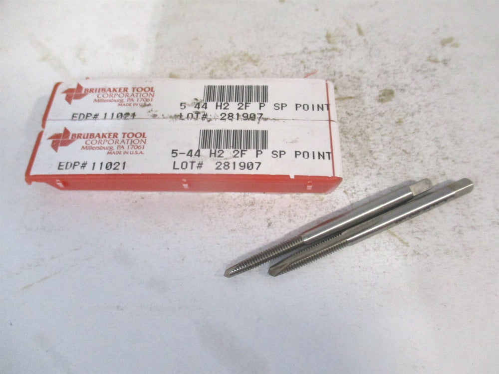 Brubaker Tool (K008135AS) #5-44 UNF 2B 2 Flute HSS RH Spiral Point Tap - Qty 2