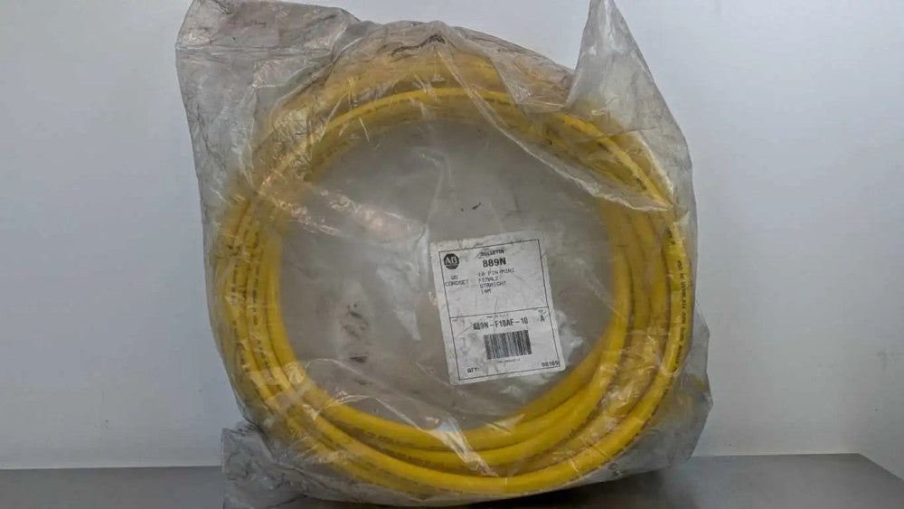 Allen-Bradley 889N-F10AF-10 QD Cordset 10m Long 10 Pin Mini Female Straight
