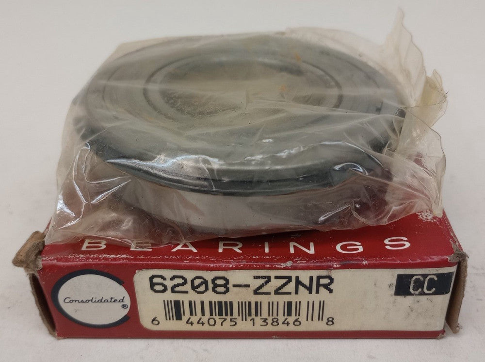 Consolidated 6208-ZZNR Ball Bearing Deep Groove 40 X 80 X 18mm Double Shielded