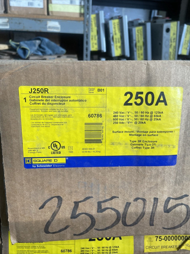 1-  NEW SQD CB ENCLOSURE J250R R 250A  NEMA 3R