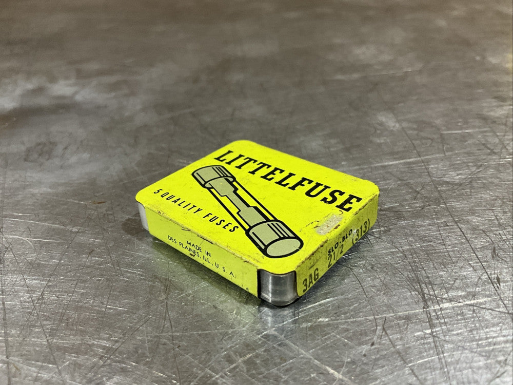 PACK OF 3 LITTELFUSE 3AG 2 1/2 (313) SLO-BLO FUSES Nos Surplus
