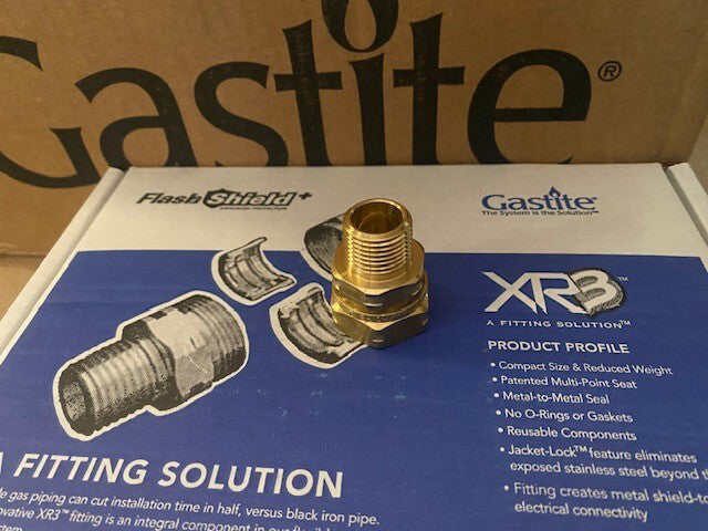 (1) 1/2 Inch Straight Male FLASHSHIELD FITTINGS CSST XR3FTG-8 -BUY MORE & SAVE!!