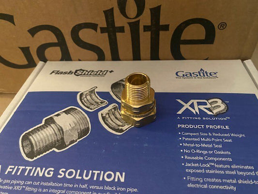 (1) 1/2 Inch Straight Male FLASHSHIELD FITTINGS CSST XR3FTG-8 -BUY MORE & SAVE!!