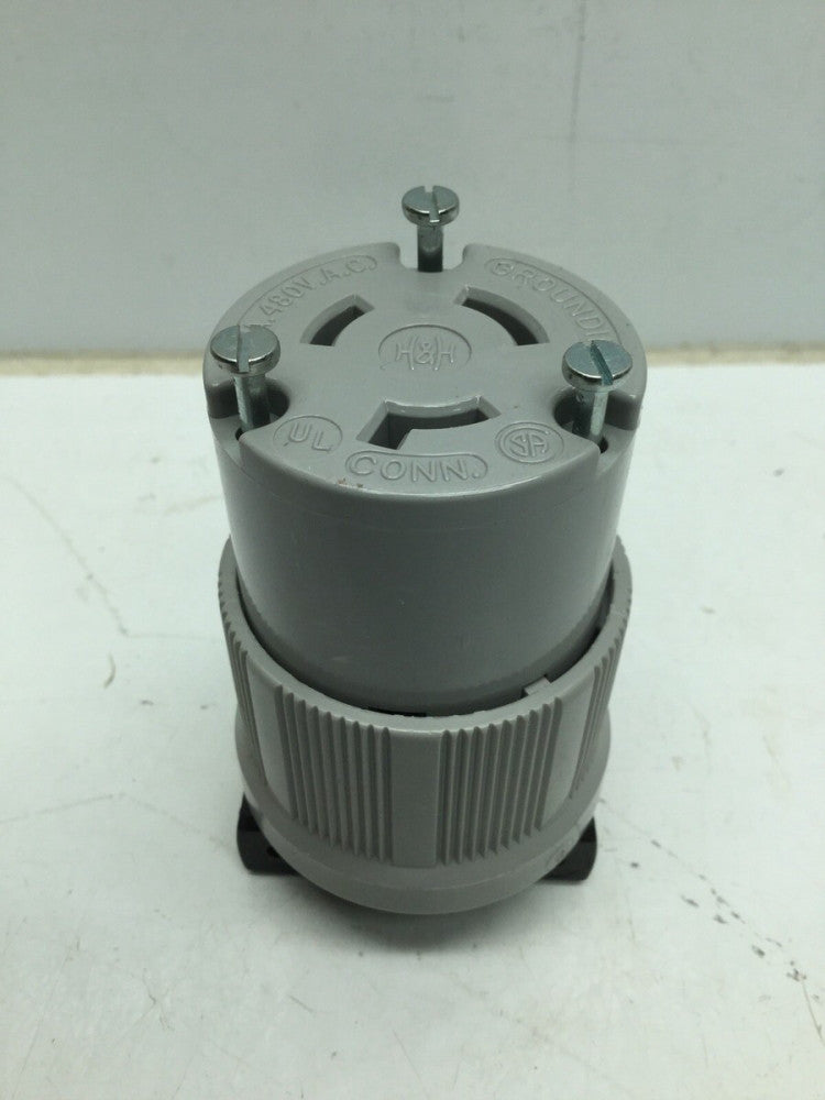 ARROW HART HART-LOCK Connector Dead Front Plug 20A 480VAC 2P 3W