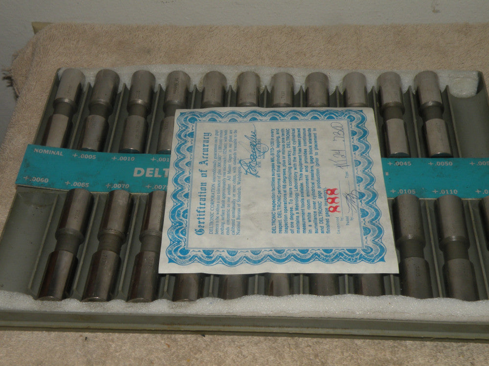Deltronic "Half-Thou-Set" Gauge Plugs .7300-.7415 (Missing 2 Plugs) .0005 Steps