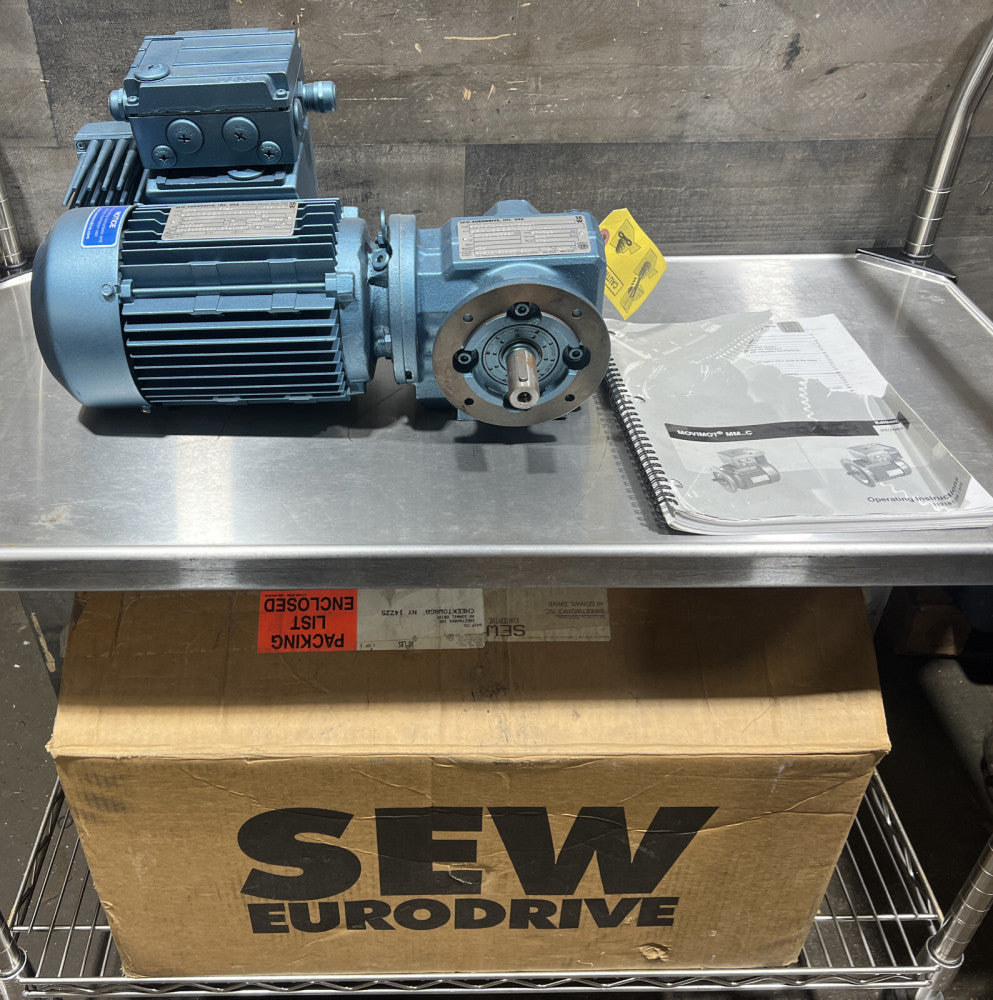 SEW Eurodrive .75 HP Gear Motor Type DFT80K4MM05CBW1 w/ SF37DT80K4MM05CBW1 NOS
