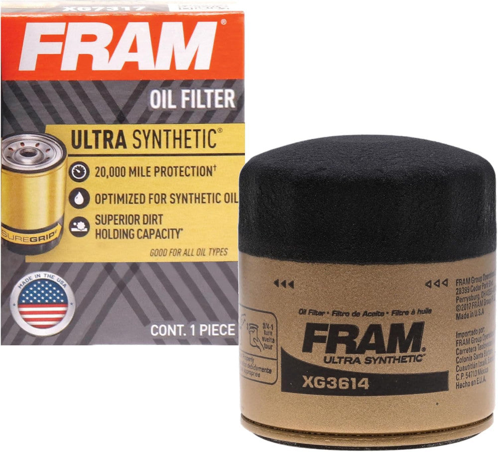 FRAM Ultra Synthetic XG3614 20K Mile Change Automotive 1 Count (Pack of 1) 