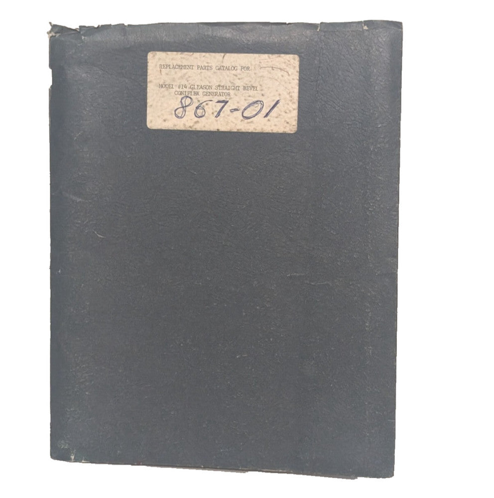 Gleason No.14 Straight Bevel Conflex Generator Replacement Part Catalog G14W-892