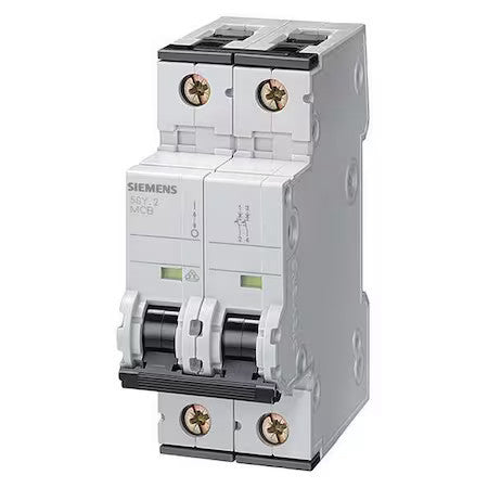 Siemens 5Sy62107 Circuit Breaker, 5Sy6 Series, 10A, 2 Pole, 400V Ac, 5Ka At