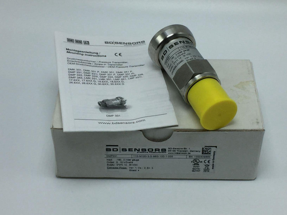 BD Sensors 110-M160-3-5-M00-100-1-000 Pressure Transmitter 14-30VDC  DMP-331 