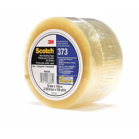 Scotch 373 Carton Sealing Tape,Clear,72Mm X 100M