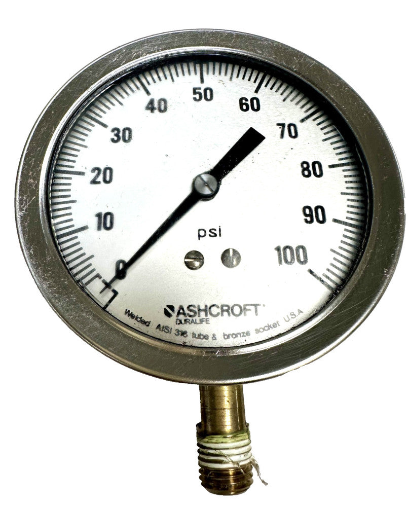 ASHCROFT 238A460-01 PRESSURE GAUGE REV.E 0-100 PSI