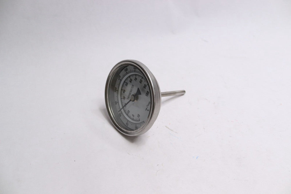 Long Island Homebrew Threaded Thermometer 0/220Â°F Stainless Steel 