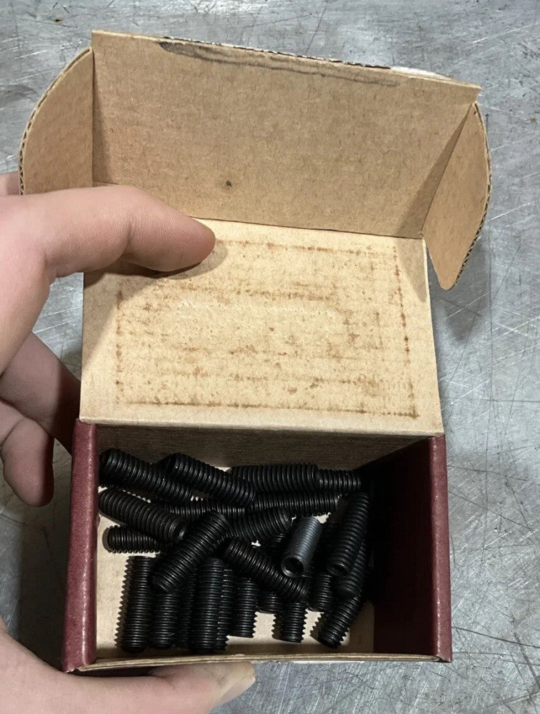 Box Of 25 5/16 18x1 Screw- Socket Set / Cup Point Black Alloy Steel Nos Surplus