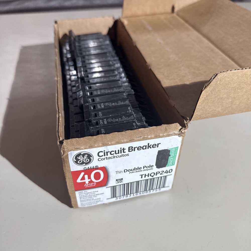 10 Pcs New GE General Electric THQP240 Thin 40-Amp 2-Pole 120/240VAC Breaker