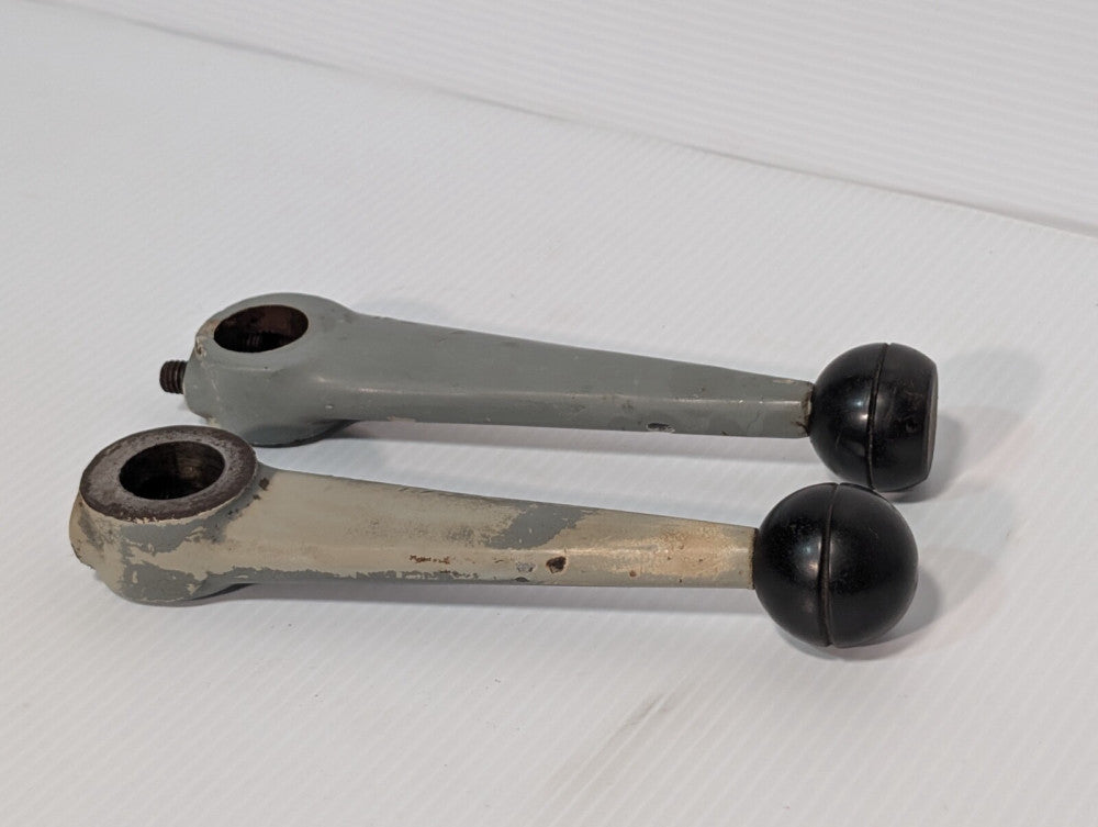 Lot of 2 Cross Arm Brake Handles w/ Polycarbonate Ball Grips 8" length, 1" bore
