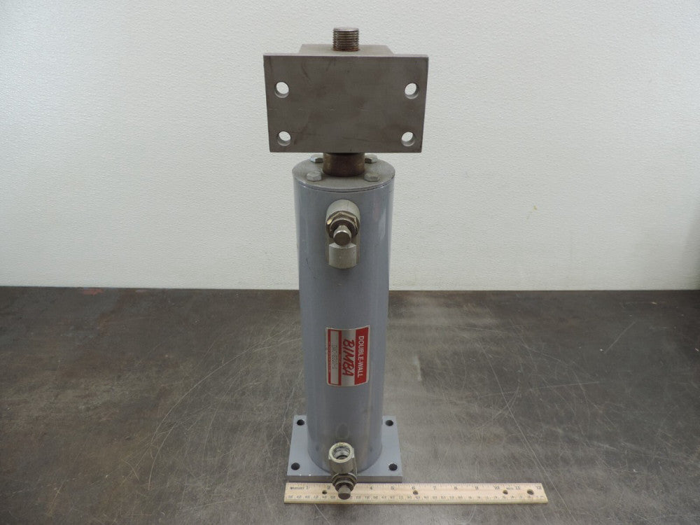 BIMBA DWC-8310-1 DOUBLE WALL PNEUMATIC CYLINDER MAX PRESSURE 200 PSI USED