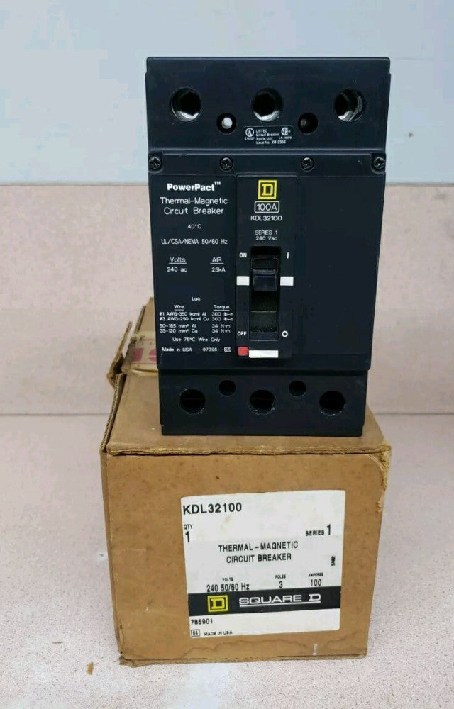 Square D KDL32100 100 Amp PowerPact Circuit Breaker