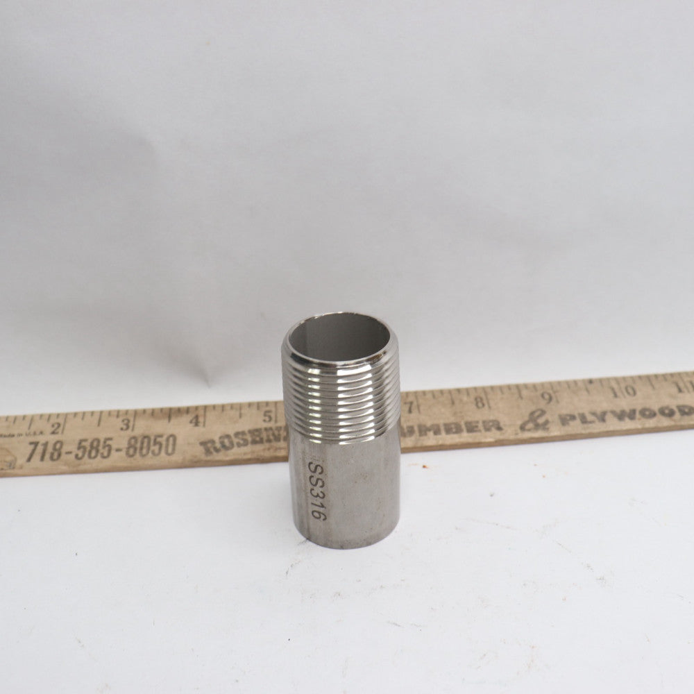  TOE Pipe Nipple Carbon Steel Galvanized 1" NPT X 2-1/2"