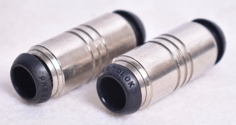 2 Count Parker Prestolok 10mm Pneumatic Straight Tube-to-Tube Adapters HPB10