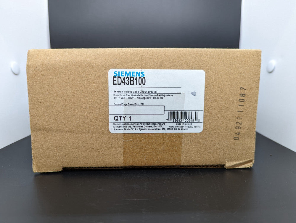 Siemens ED43B100 3P 100A 480V Circuit Breaker NEW IN BOX