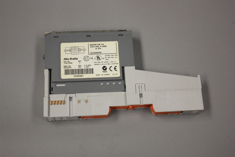 ALLEN BRADLEY OUTPUT MODULE 1734-0V4E 1734-MB SER A