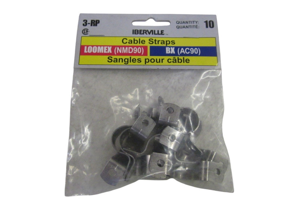 LOT OF 10 IBERVILLE 3-RP CABLE STRAPS NSMP