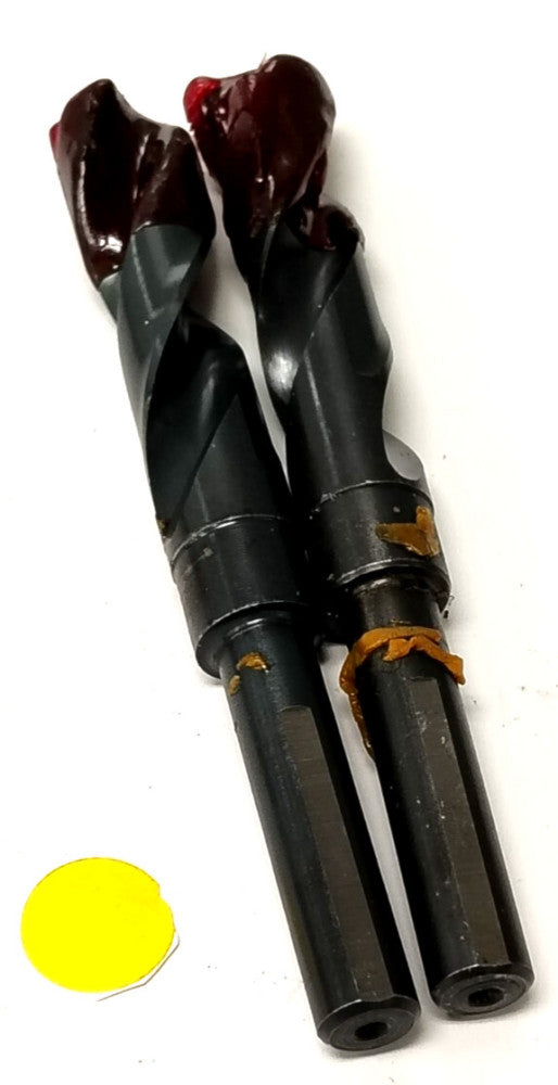 UNBRANDED 23/32" REDUCED SHANK DRILL BIT 2 FLUTE 6" OAL ***LOT OF 2***