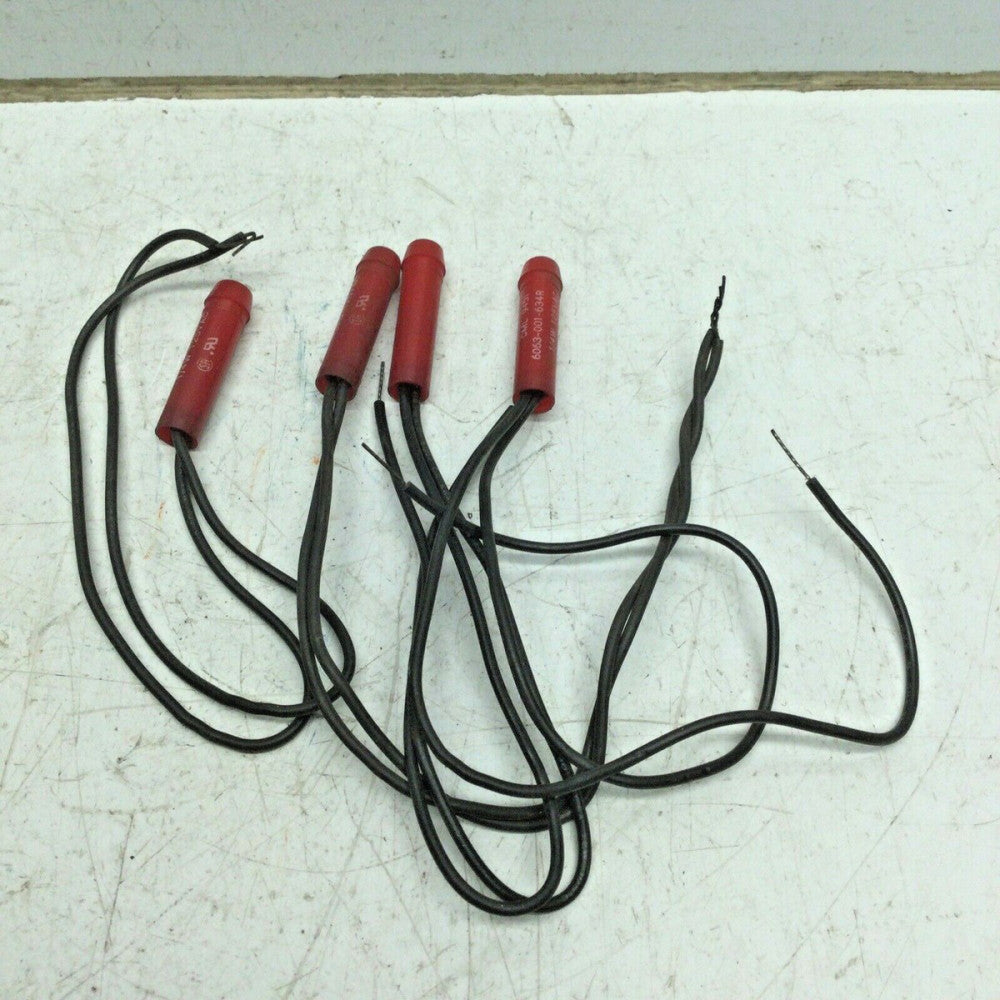 CML 6063-001-634R Panel Mount Indicator Lamp, 1/4W 125VAC (LOT of 4)