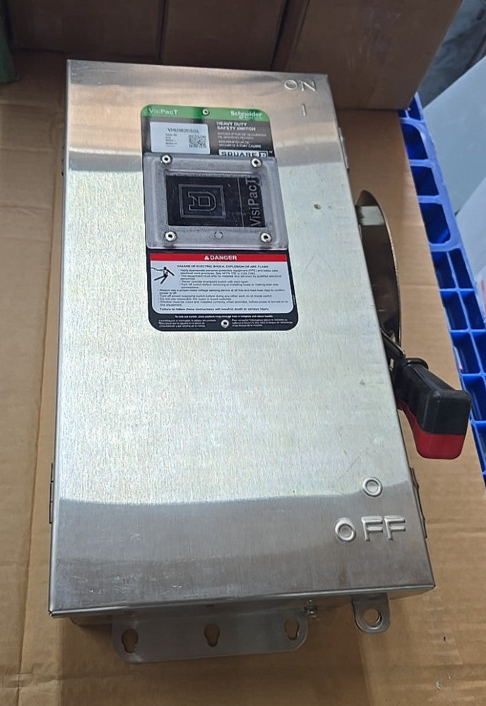 VHU362DSGL SQUARE D HEAVY DUTY SAFETY SWITCH UNFUSED 60A 3P 600V NEMA 4X