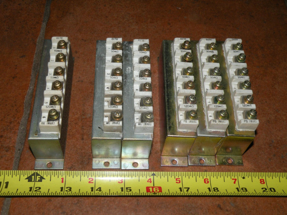 (6) FANUC / IWAKI 0178 RESISTORS 50mΩ  & 120mΩ 