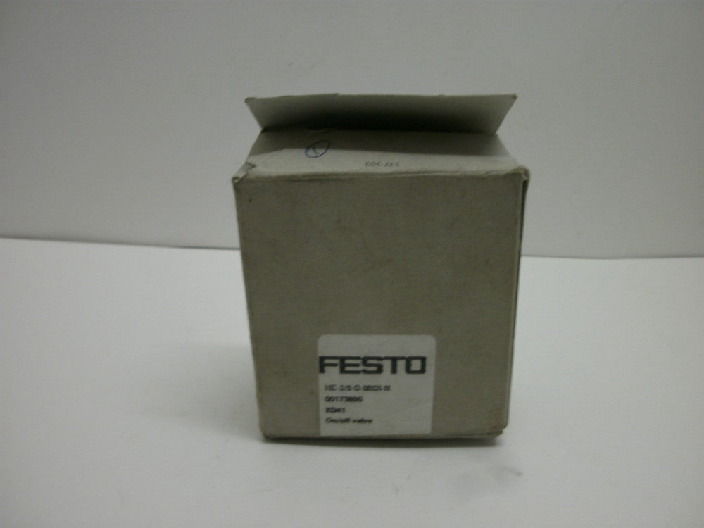 FESTO HE-3/8-D-MIDI-N (173895)ON/OF VALVE XD41 230 PSI P1 MAX 16 BAR 1,6 MPa NIB