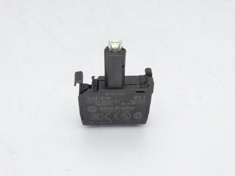 ALLEN BRADLEY 800F-N3W PUSHBUTTON ACCESSORY - Used