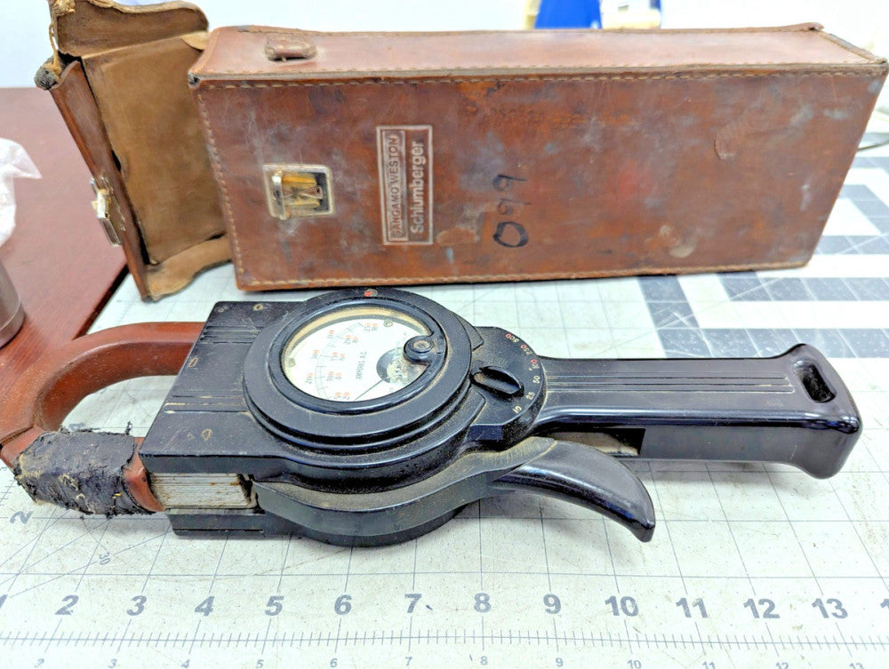 Vintage Weston 633 Clamp On Ammeter With Cracked Glass [C3B2]
