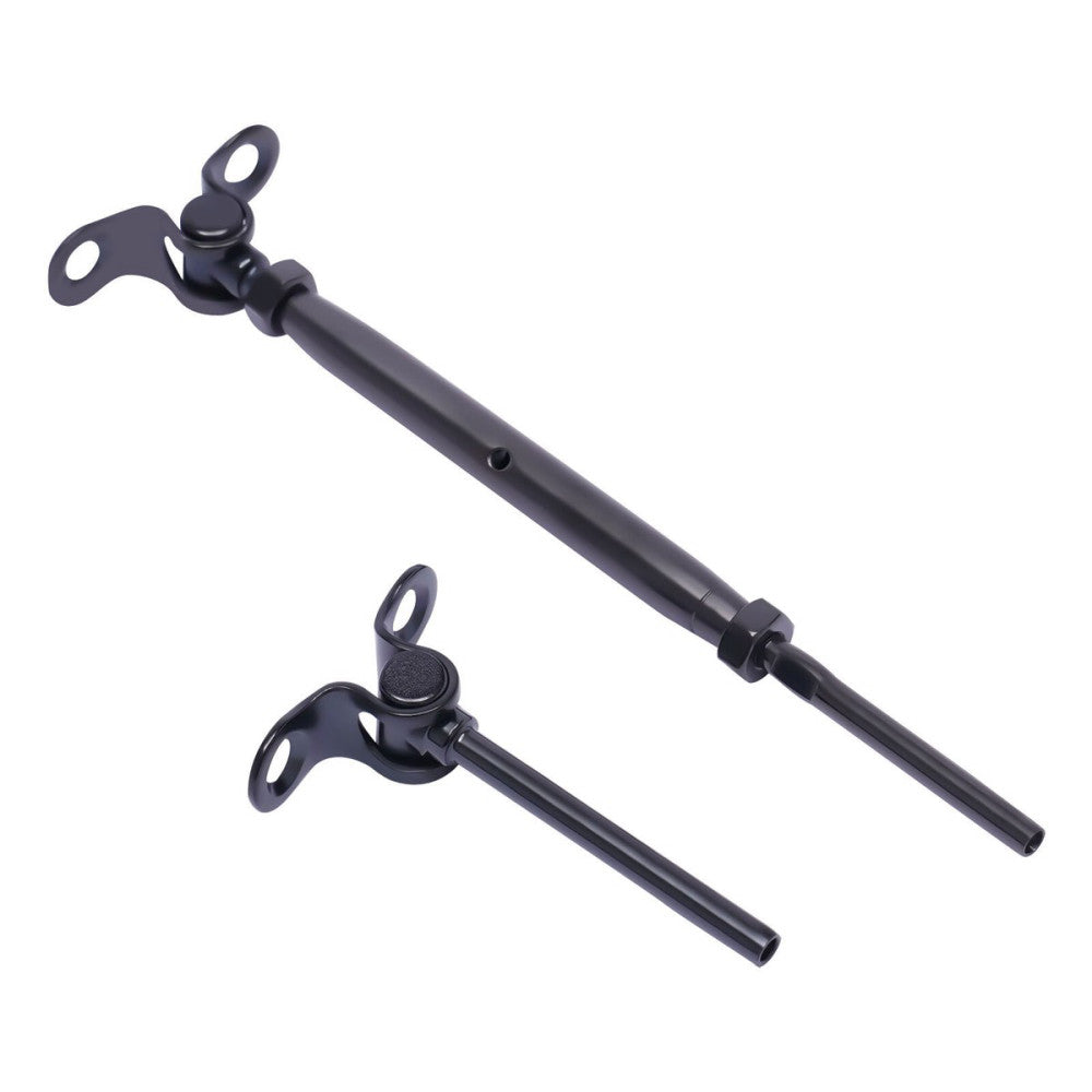 10x Black Cable Railing Kit T316 Stainless 1/8" Swage Toggle Turnbuckle Hardware