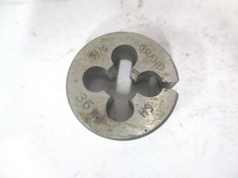 5/16"-36 High Speed Steel Adjustable Screw Round Die 